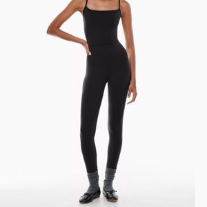 Aritzia Wilfred free divinity romper tall adjustable straps black